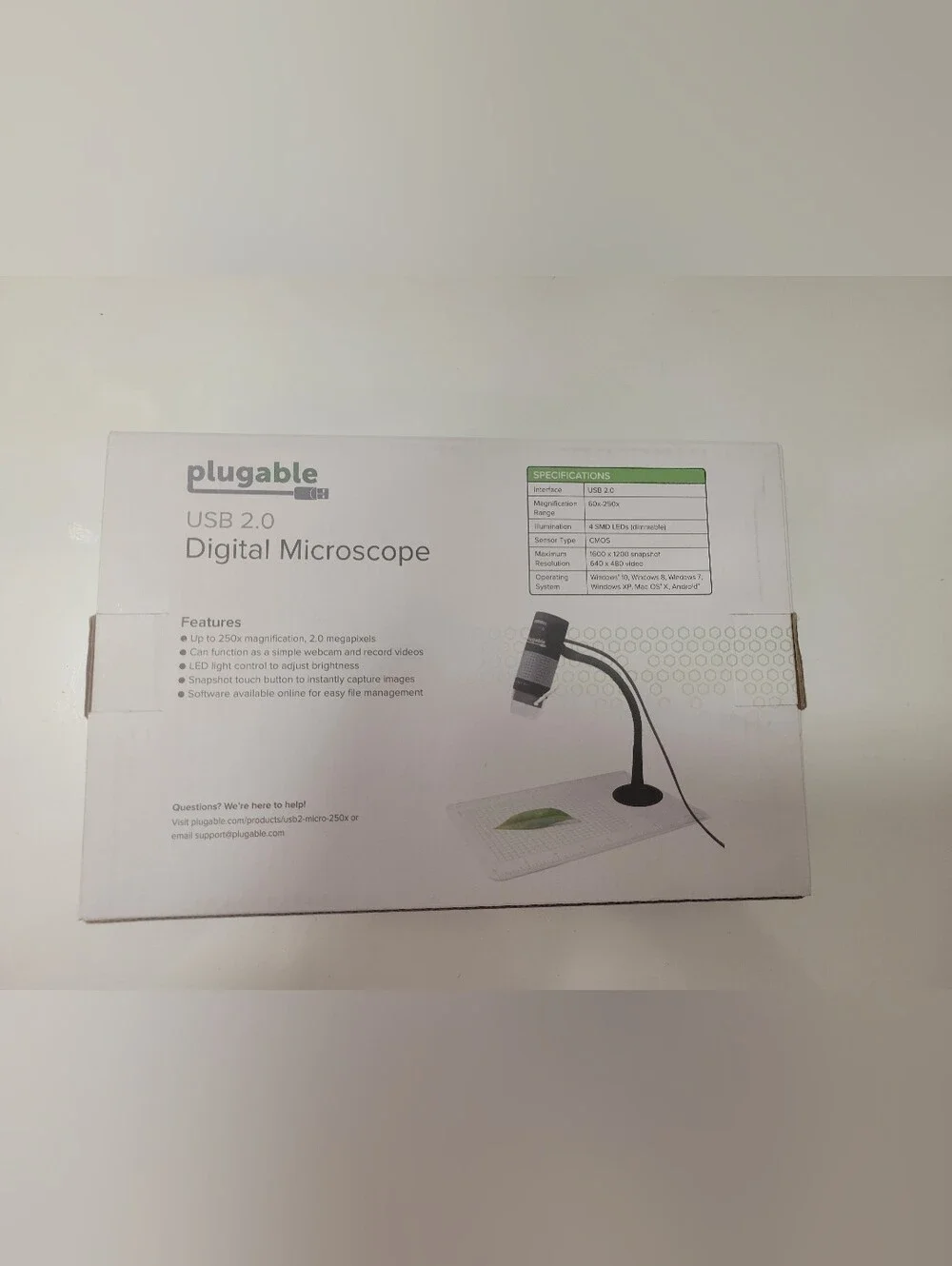 USB Digital Microscope - Black Flexible Stand